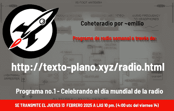 Ilustración con el aviso de la transmisión para el día jueves 13 de febrero de 2025